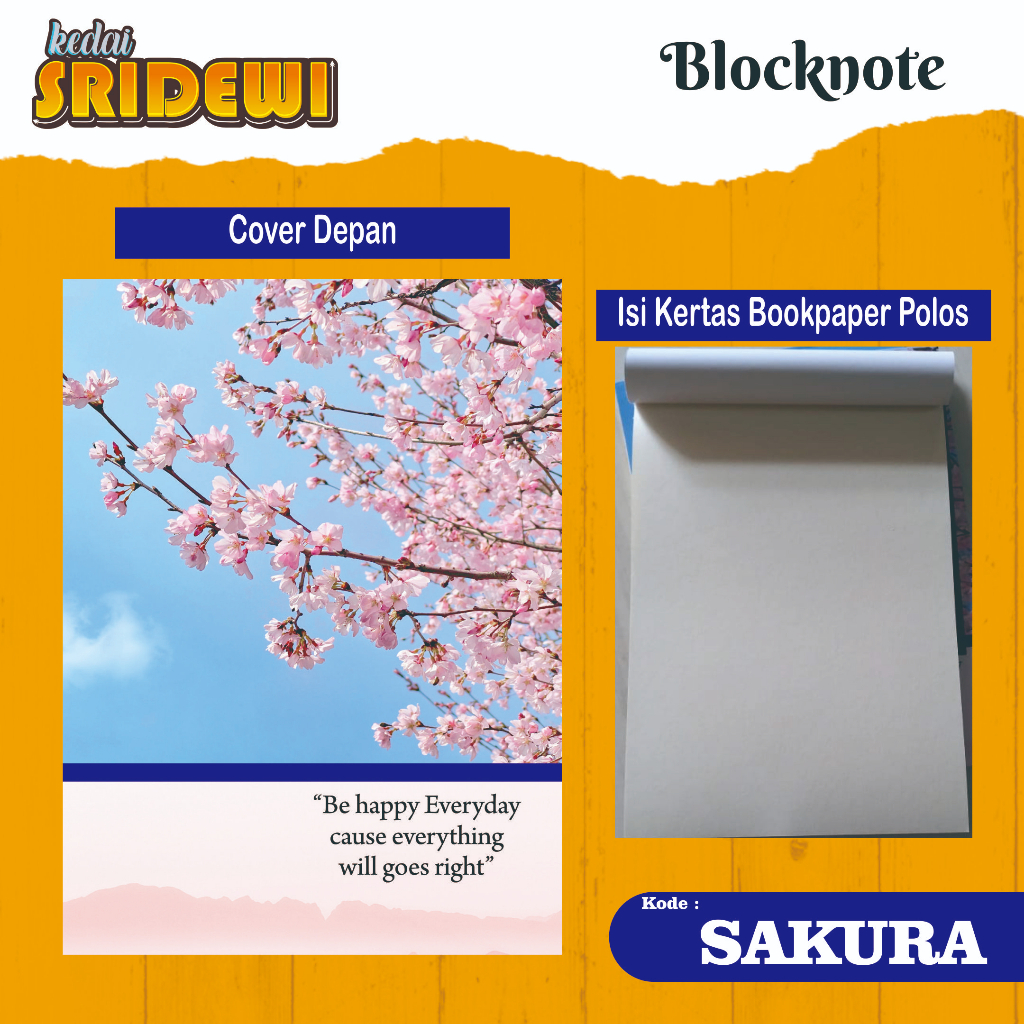 

Blocknote / note / notebook jilid lem ukuran A5