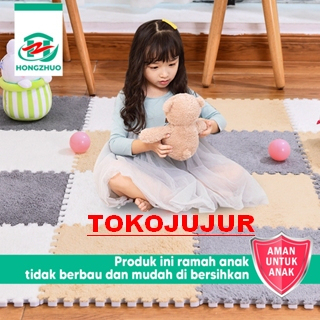 TOKOJUJUR Karpet Puzzle Bulu Pengaman Bayi Pelindung Kepala Balita Anak 30x30 Alas Lantai Matras