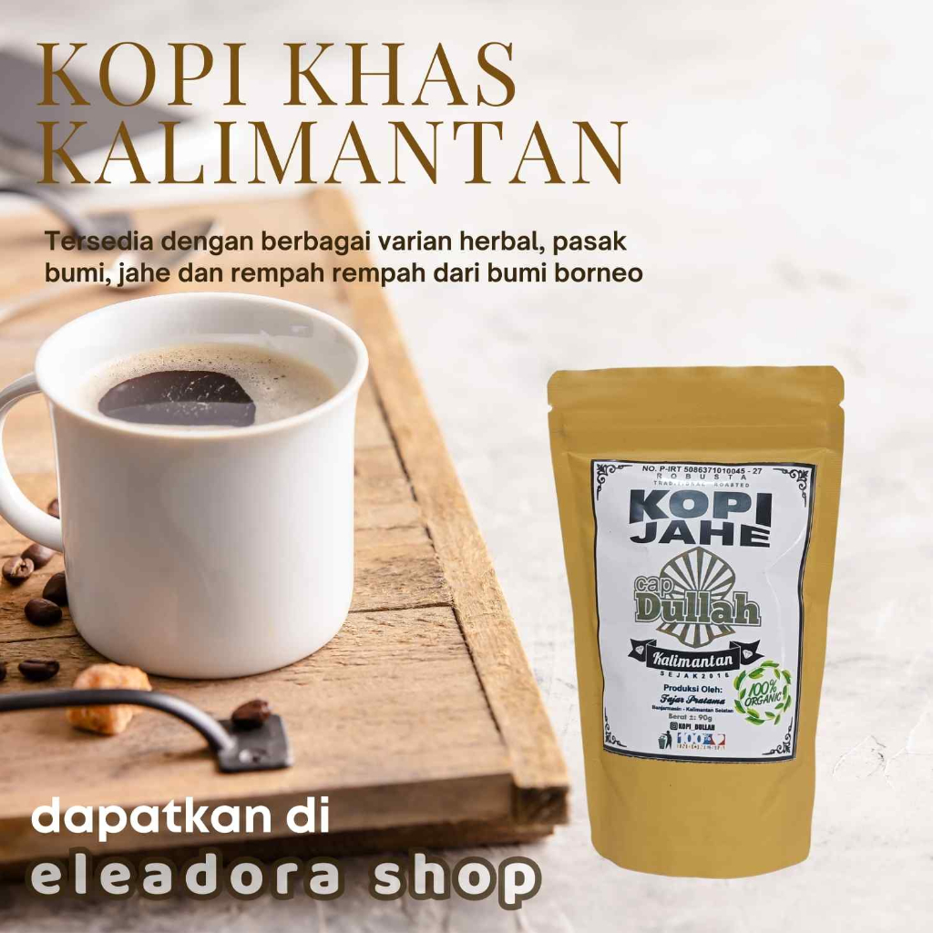 

Kopi Jahe Cap Dullah - Kemasan Kecil - Khas Martapura Kalimantan Selatan