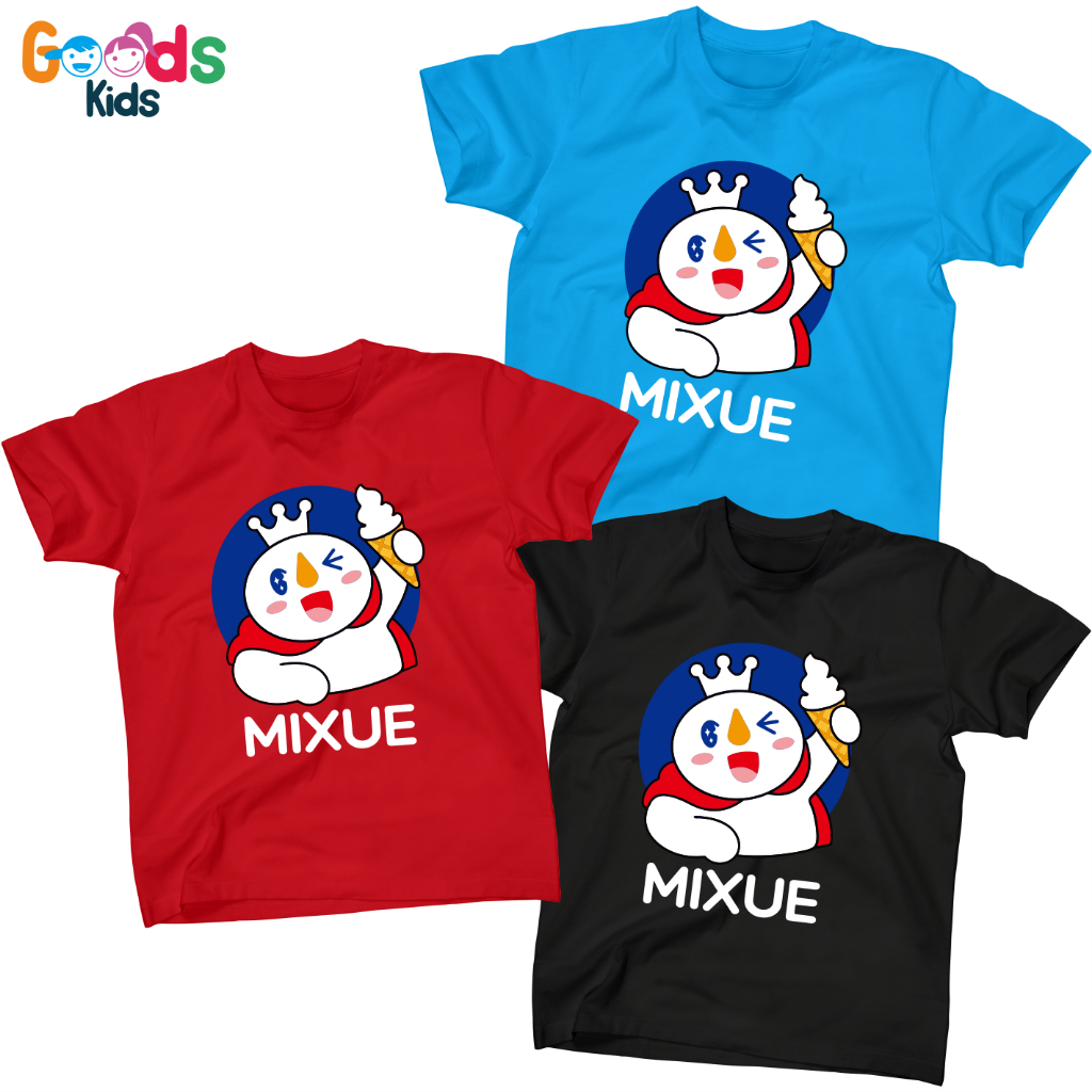 [BISA COD] KAOS PENDEK MIXUE ANAK UMUR 2-12 TAHUN / KAOS PENDEK MIXUE LAKI LAKI PEREMPUAN / KAOS ANA