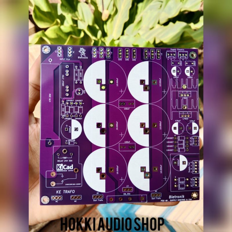 PCB PSU 6 Elco Class AB Softstart/Simetris/Fan Double Layer PCB isi 6 PCB PSU isi 6 PCB sofstart pcb