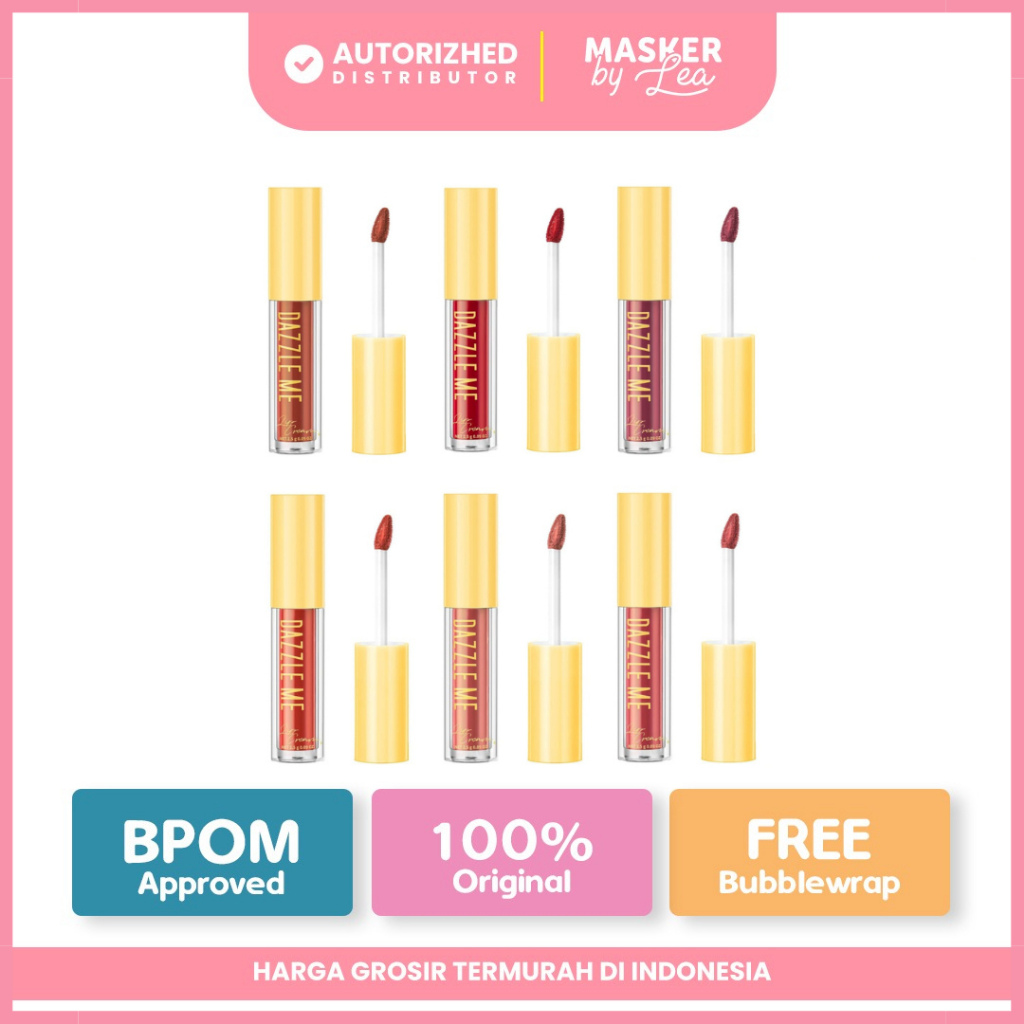 DAZZLE ME Velvet Matte Lip Cream Waterproof | Lipcream Lipstik Bold Matte