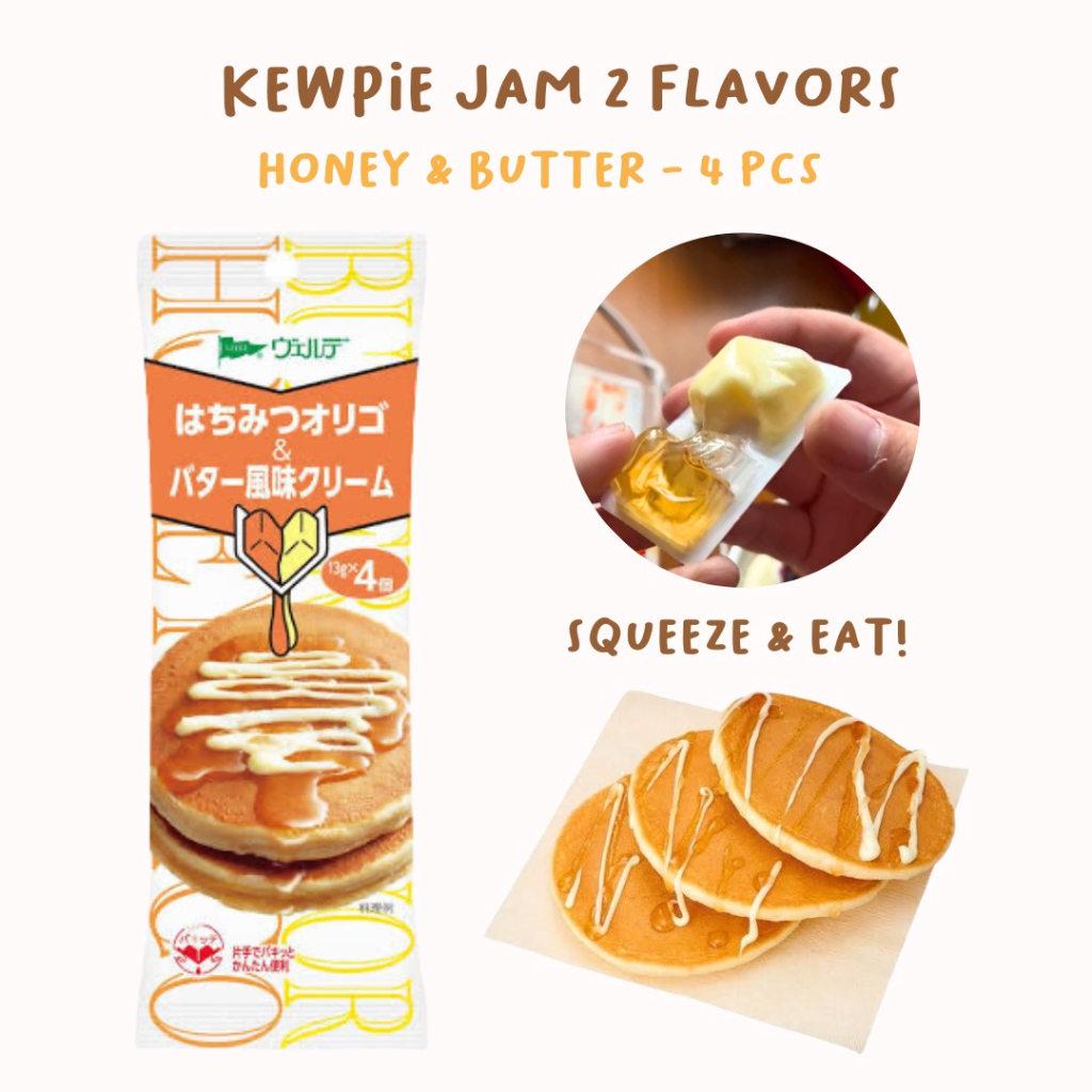 Kewpie Japan 2 Flavors Honey Syrup and Butter - Selai 2 Rasa Kewpie Jepang (Madu dan Mentega)