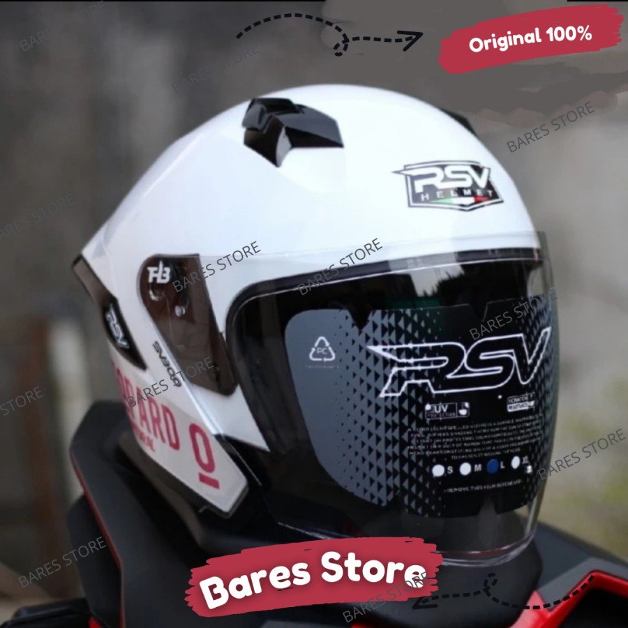HELM Rsv Sv300 White Paket Leopard HALF FACE