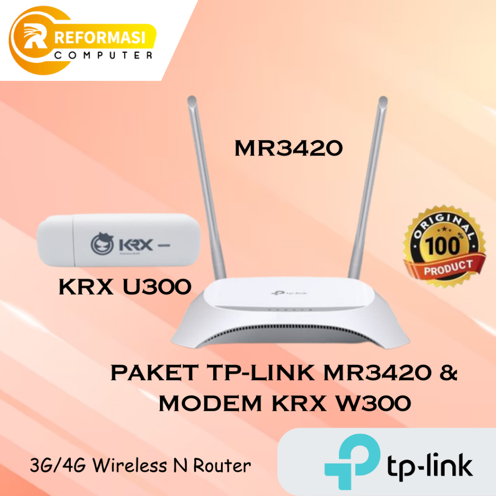 Paketan TP-LINK TL-MR3420+Modem