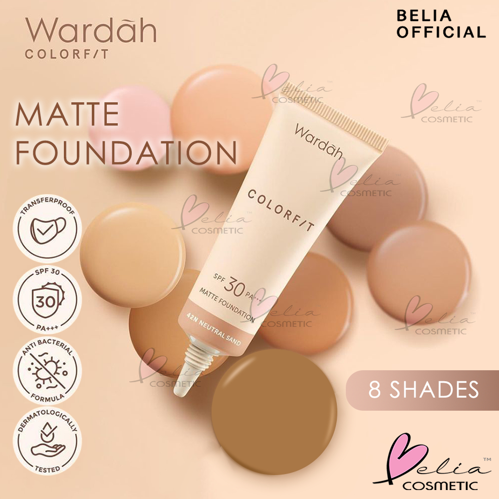 ❤ BELIA ❤  WARDAH Colorfit Matte Foundation SPF 30 PA+++ 25mL | foundation mate color fit