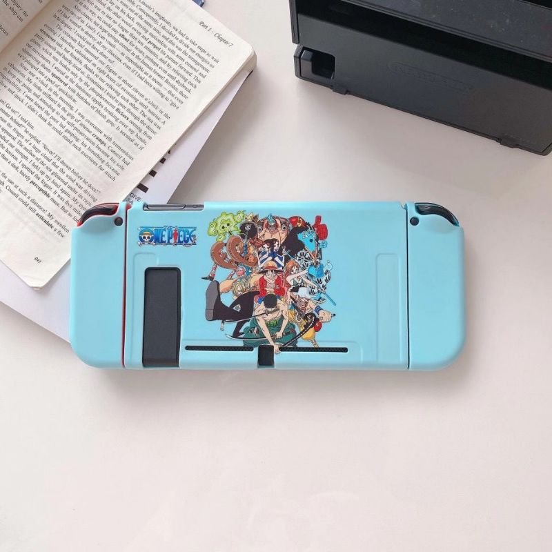 Case Nintendo Switch OLED v2 v1 Casing One Piece Biru Silikon