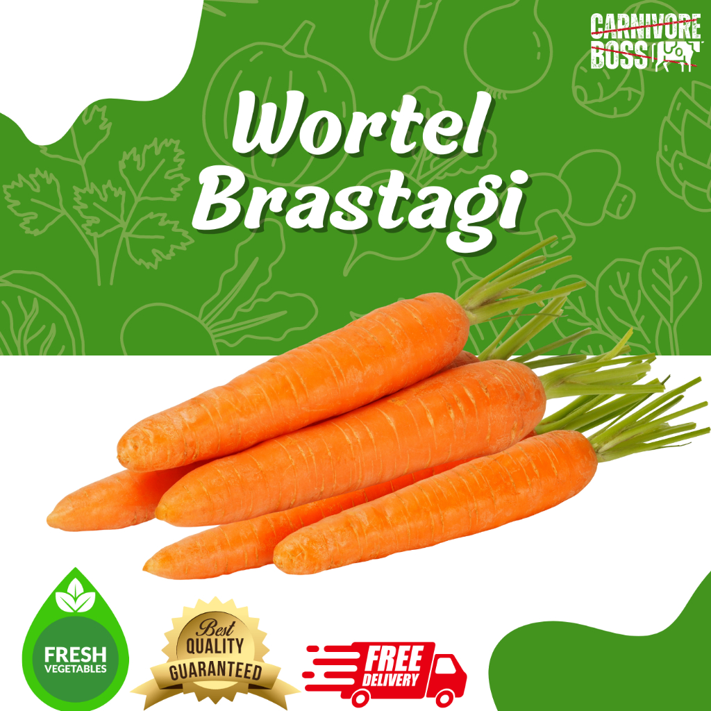 

WORTEL BRASTAGI SUPER FRESH 500 GRAM / WORTEL BUAH / WORTEL IMPORT / WORTEL / SAYUR