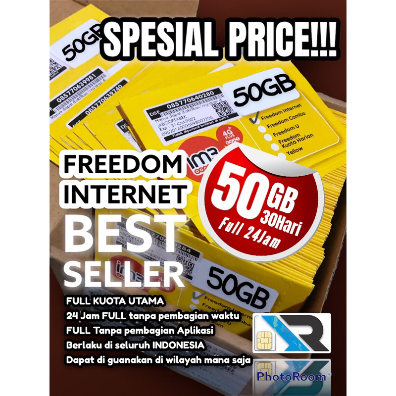 KARTU PERDANA INTERNET KUOTA 50GB INDOSAT IM3