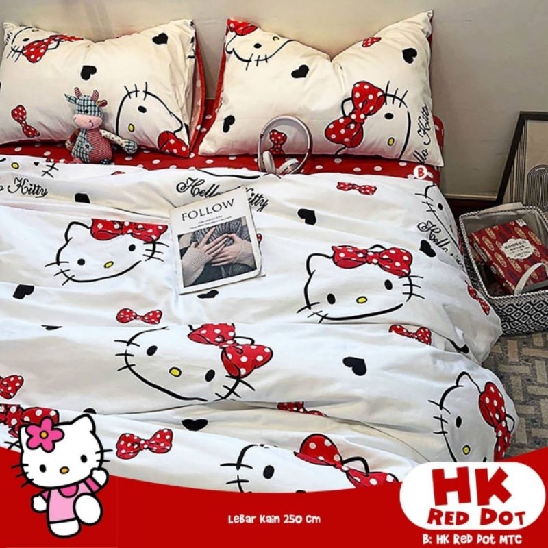 Sprei katun star anak hello kitty