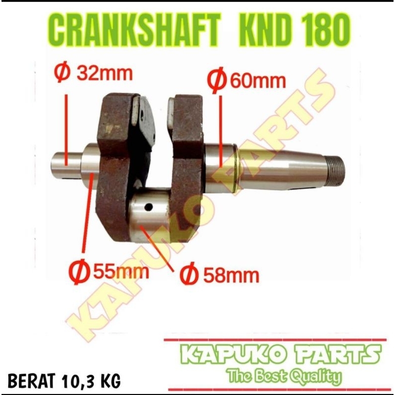 KND 180 KND 190 KND 220 CRANKSHAFT UNTUK MESIN DIESEL KUBOTA