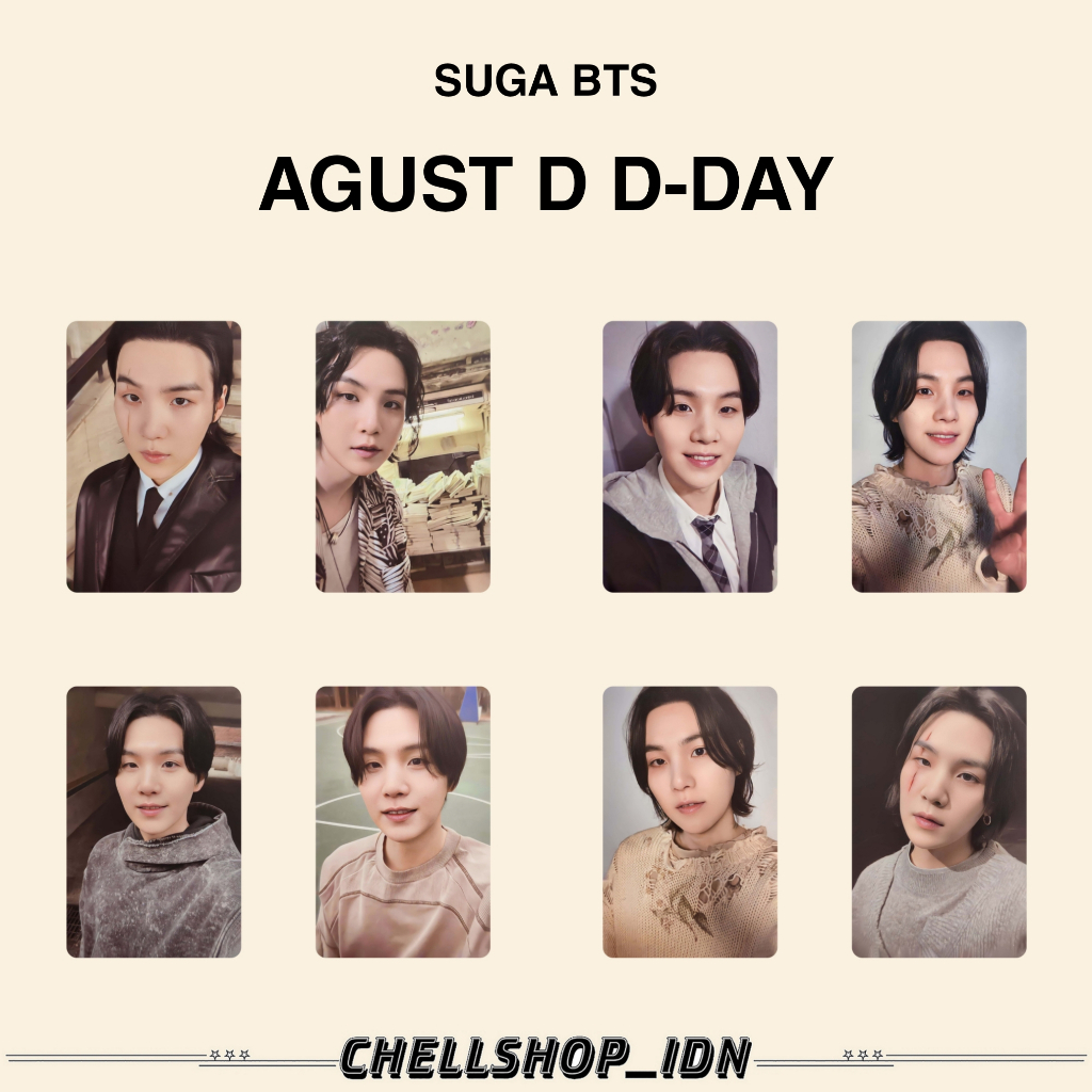 PHOTOCARD SUGA BTS D-DAY AGUST D