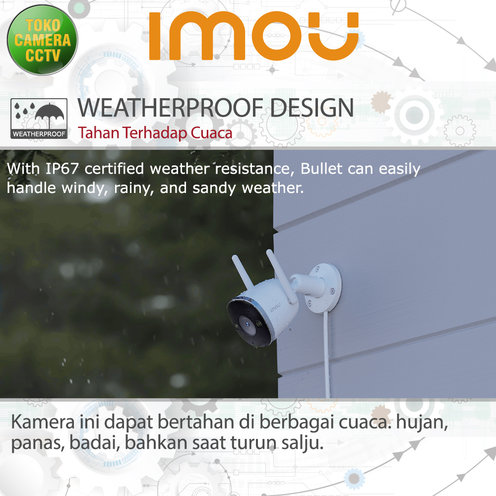 IMOU BULLET POE IPC-F22AP KAMERA IP CAMERA 2MP DAHUA ONVIF IP CAM