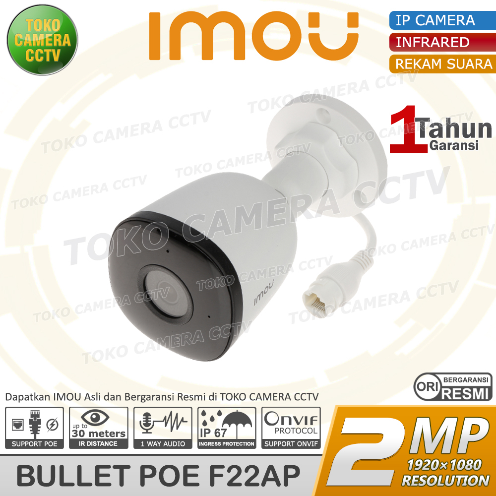 IMOU BULLET POE IPC-F22AP KAMERA IP CAMERA 2MP DAHUA ONVIF IP CAM