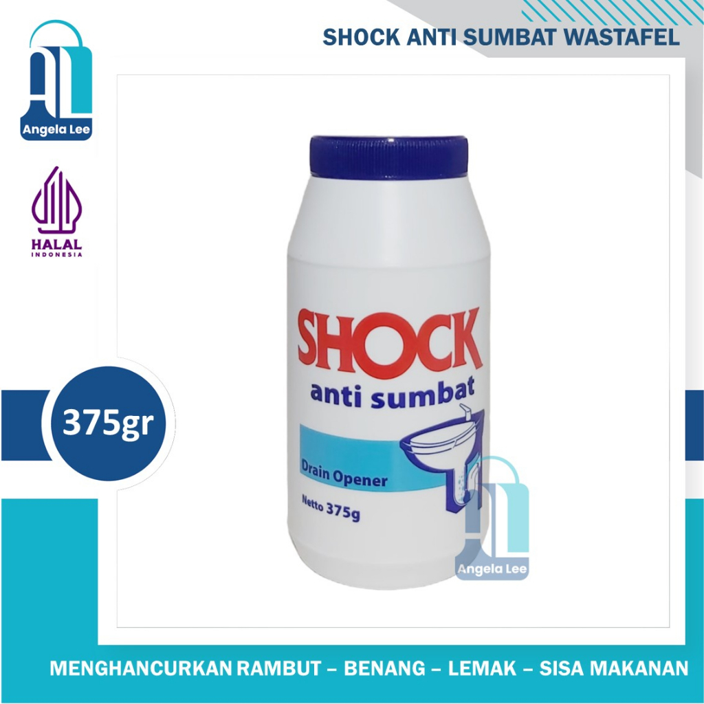 SHOCK Bubuk Anti Sumbat wastafel Toilet Kloset Pipa septik tank 375g Anti Mampet