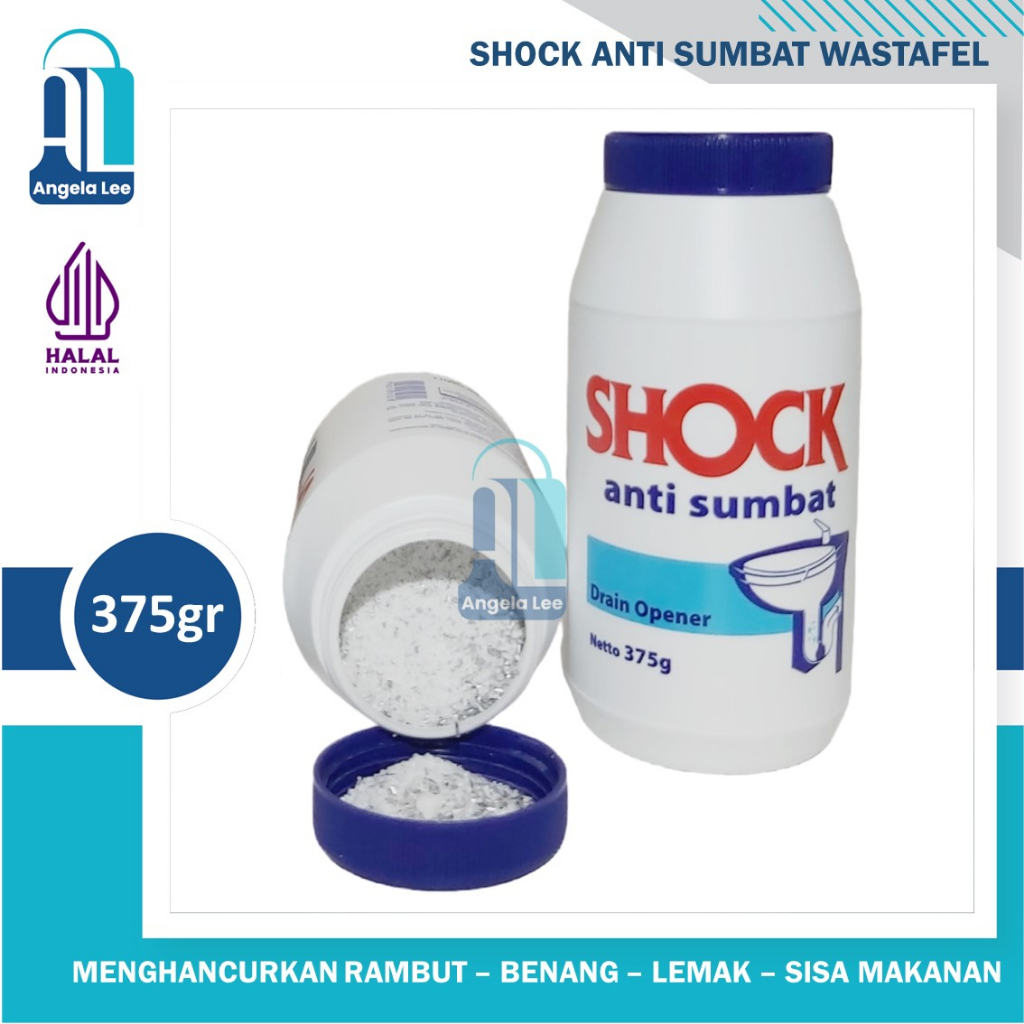 SHOCK Bubuk Anti Sumbat wastafel Toilet Kloset Pipa septik tank 375g Anti Mampet