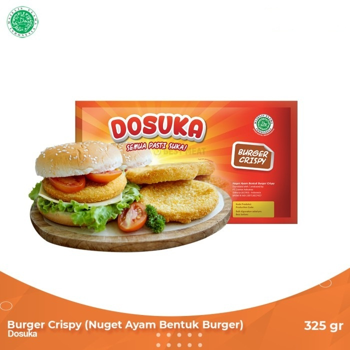 

BERGER AYAM KRISPI DOSUKA 325GR CRISPY CHICKEN BURGER HALAL