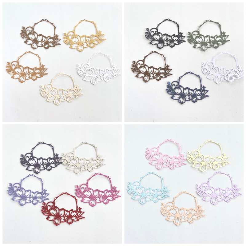 

1 set 5pc die cut / cut die /dies cut / cut dies for scrapbook journal journaling bujo flower circle brunch