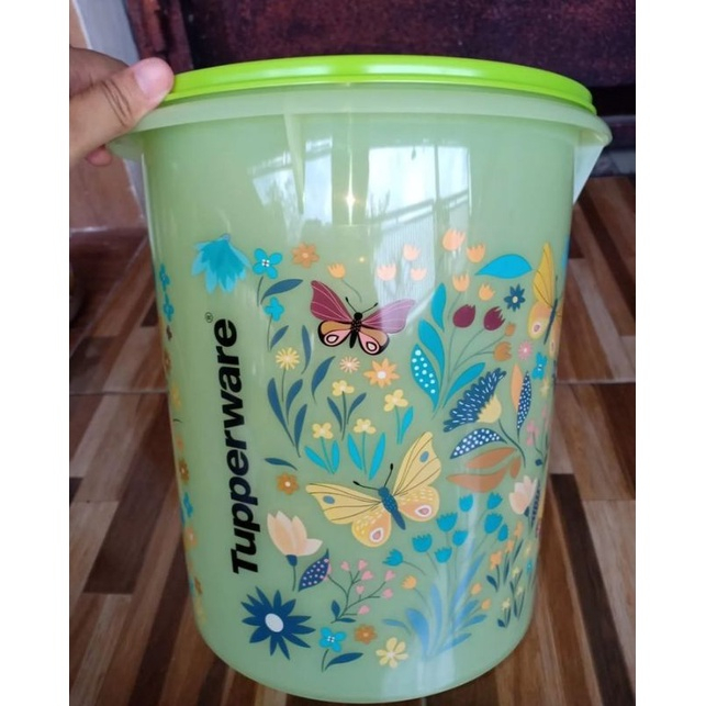 Tupperware Promo Sale  Toples Kerupuk Giant Canister Butterfly 1Pcs Hijau Kupu-kupu Tanaman Toples B