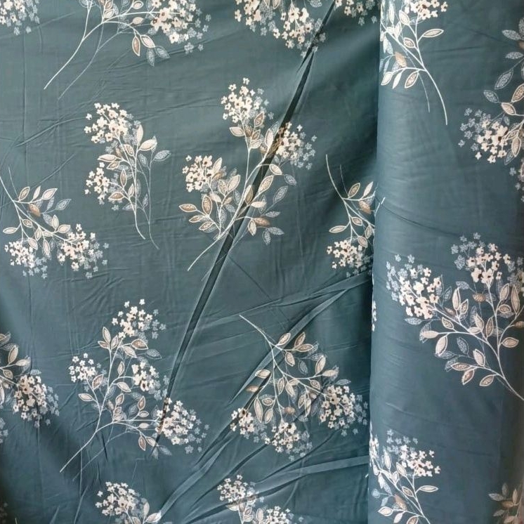 Kain Katun Motif Bloomingdale Bahan Sprei Katun Beverly