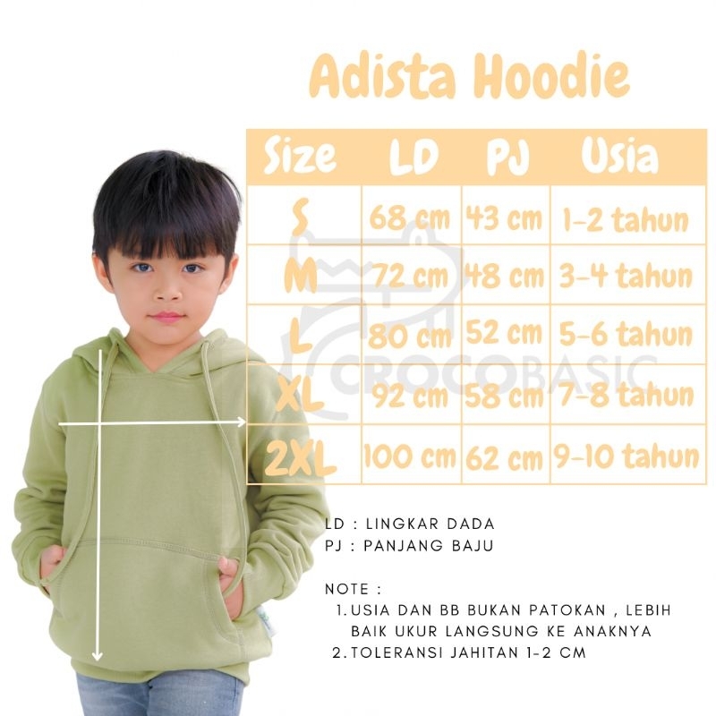 Hoodie Anak Crocobasic 1-10 Tahun