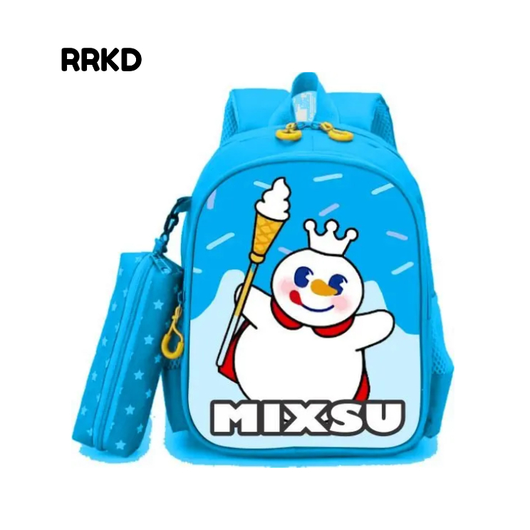 Tas mixue mixsu anak sd perempuan laki laki ransel sekolah kelas SD TK PAUD gambar karakter viral sablon printing anti air bagpack premium
