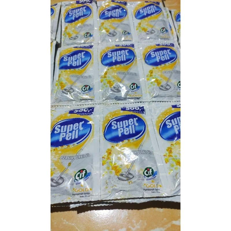 Super pell pembersih lantai 25 ml x 12 sachet / Random