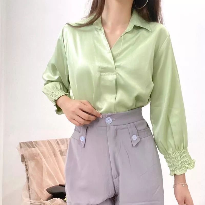 Ruby top satin by fortuna blouse satin