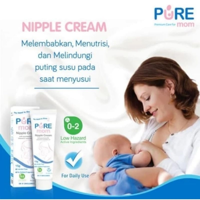 PUREBB /PUREKIDS/PUREMOM Nipple Cream / Cream Puting ibu aman tertelan