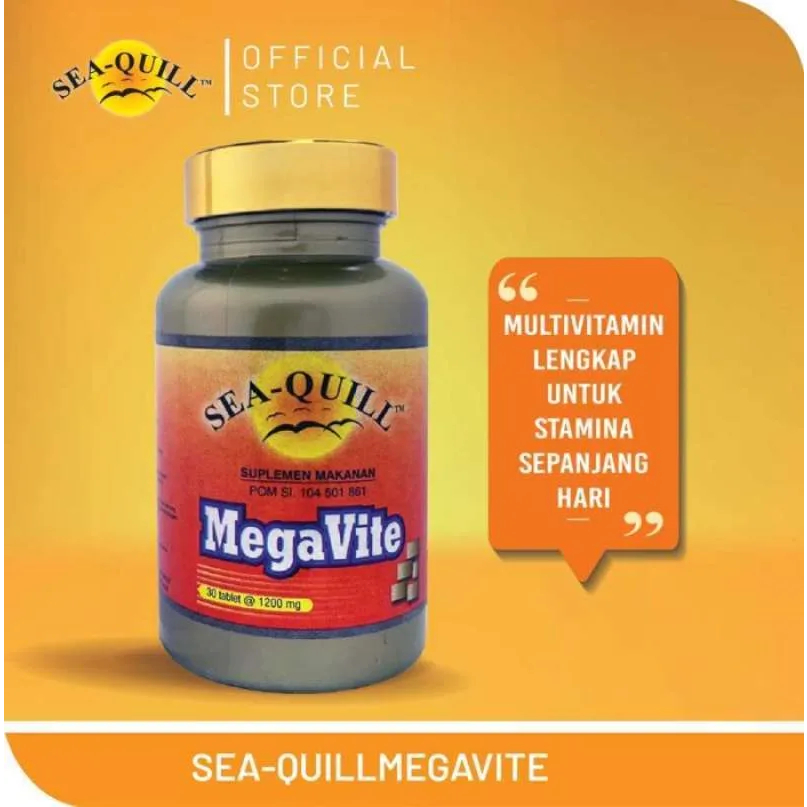 [BPOM] Sea-Quill Megavite isi 30s / Sea Quill Mega Vite / Seaquill / Vitamin Daya Tahan Tubuh / MY MOM