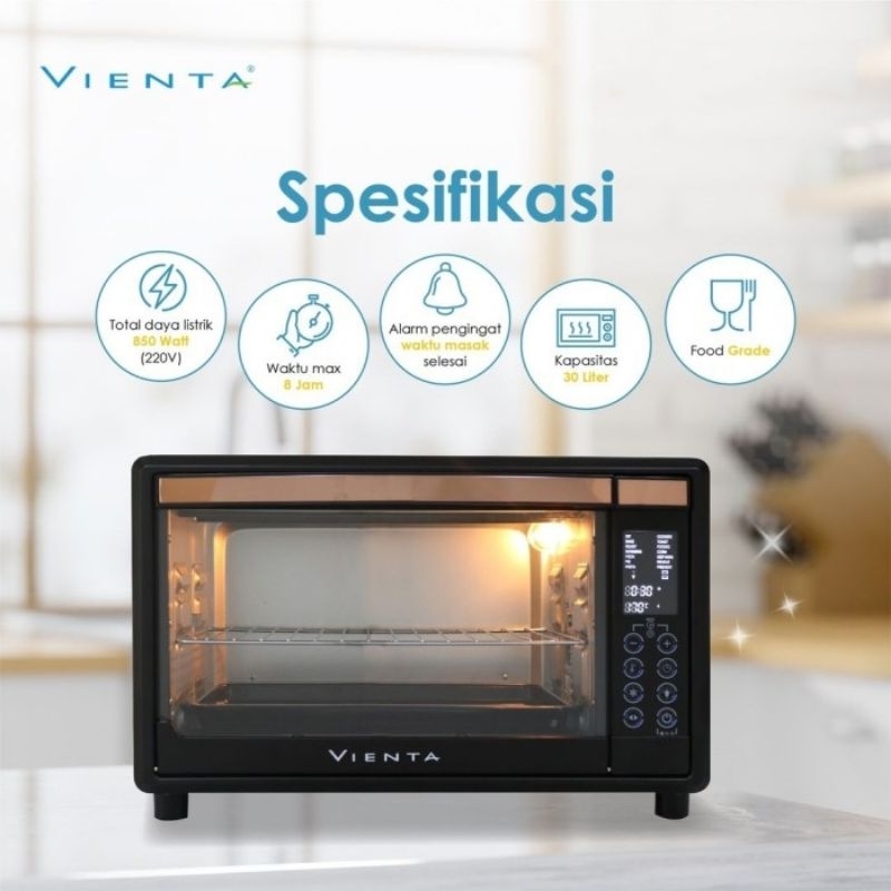 Oven Listrik Digital Vienta 30 Liter L Timer Microwave Elektrik Electric air fryer air fry airfryer 