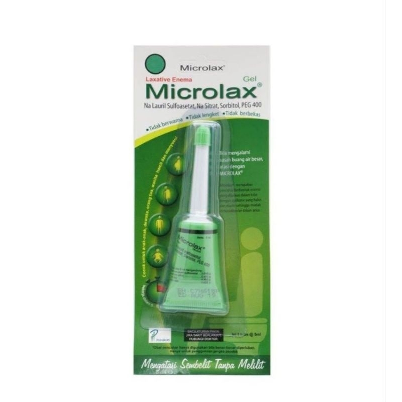 microlax 1 tube / 5ml gel pencahar susah bab sembelit