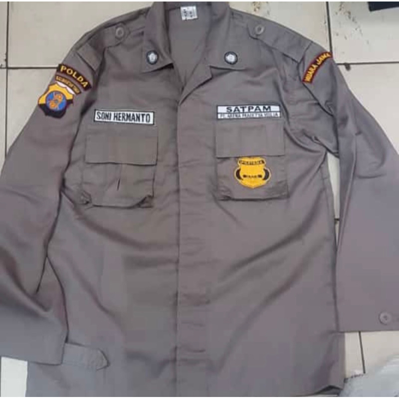 Baju Pdl satpam Coklat