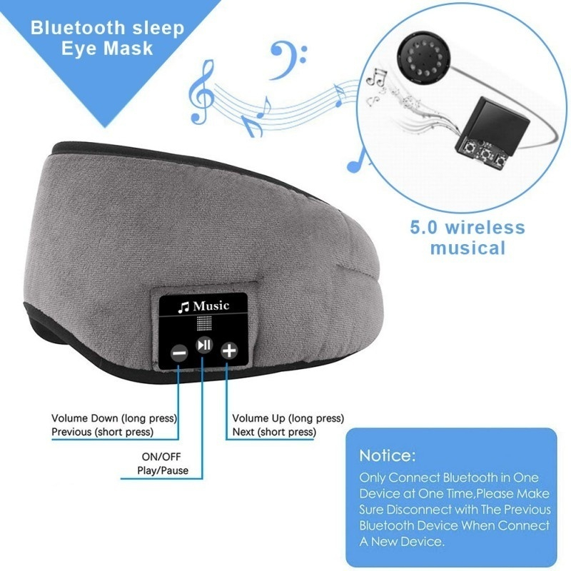 Bluetooth Sleep Eye Music Goggles Penutup Mata Dengan Speaker 0889