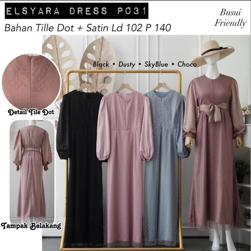 ELYASS DRESS / DRESS KONDANGAN / DRESS BRIDESMAID/ BUSUI FRIENDLY / DRESS LEBARAN /DRESS PESTA SAGE BUSUI /GAMIS PESTA