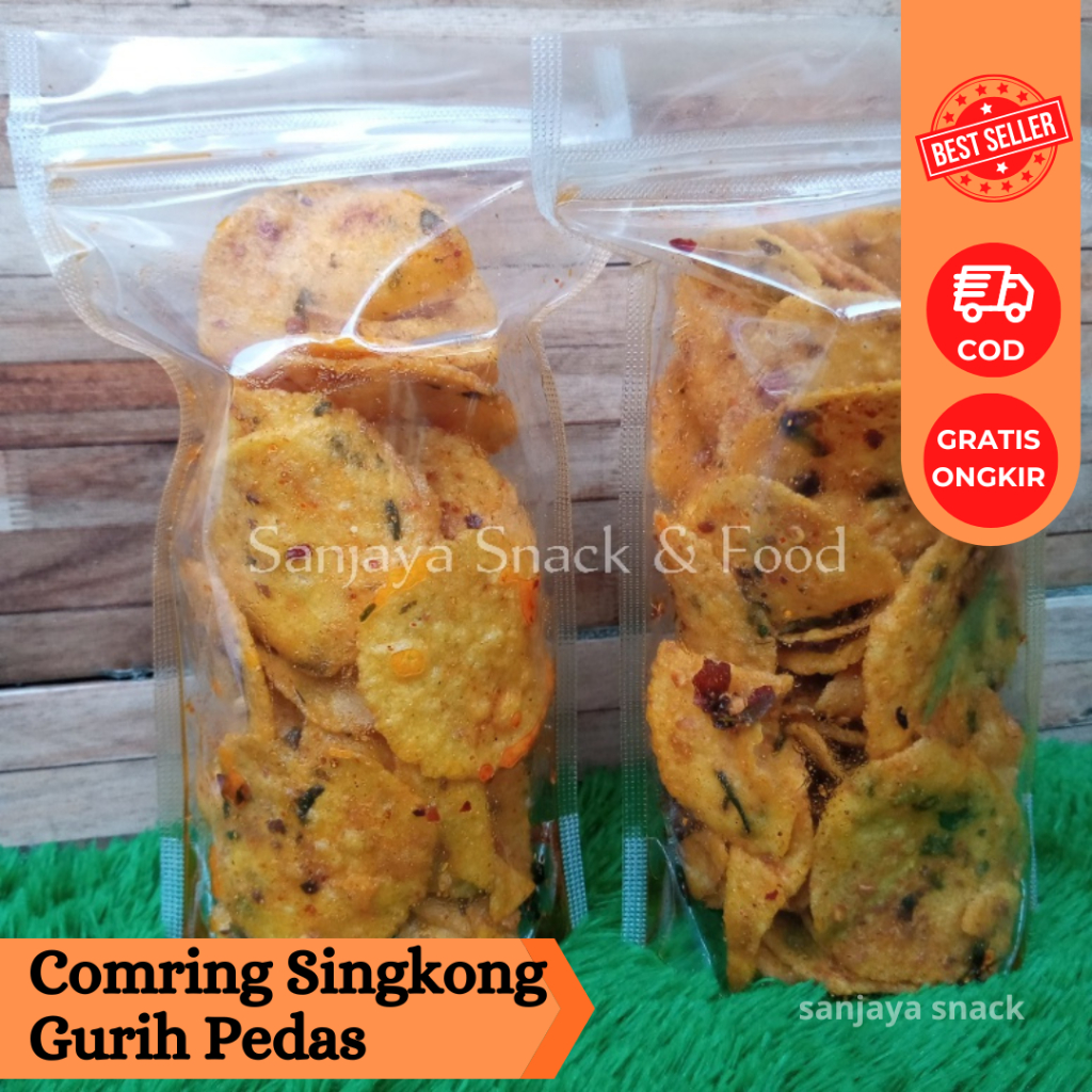 

COMRING SINGKONG GURIH pedas 100 gr