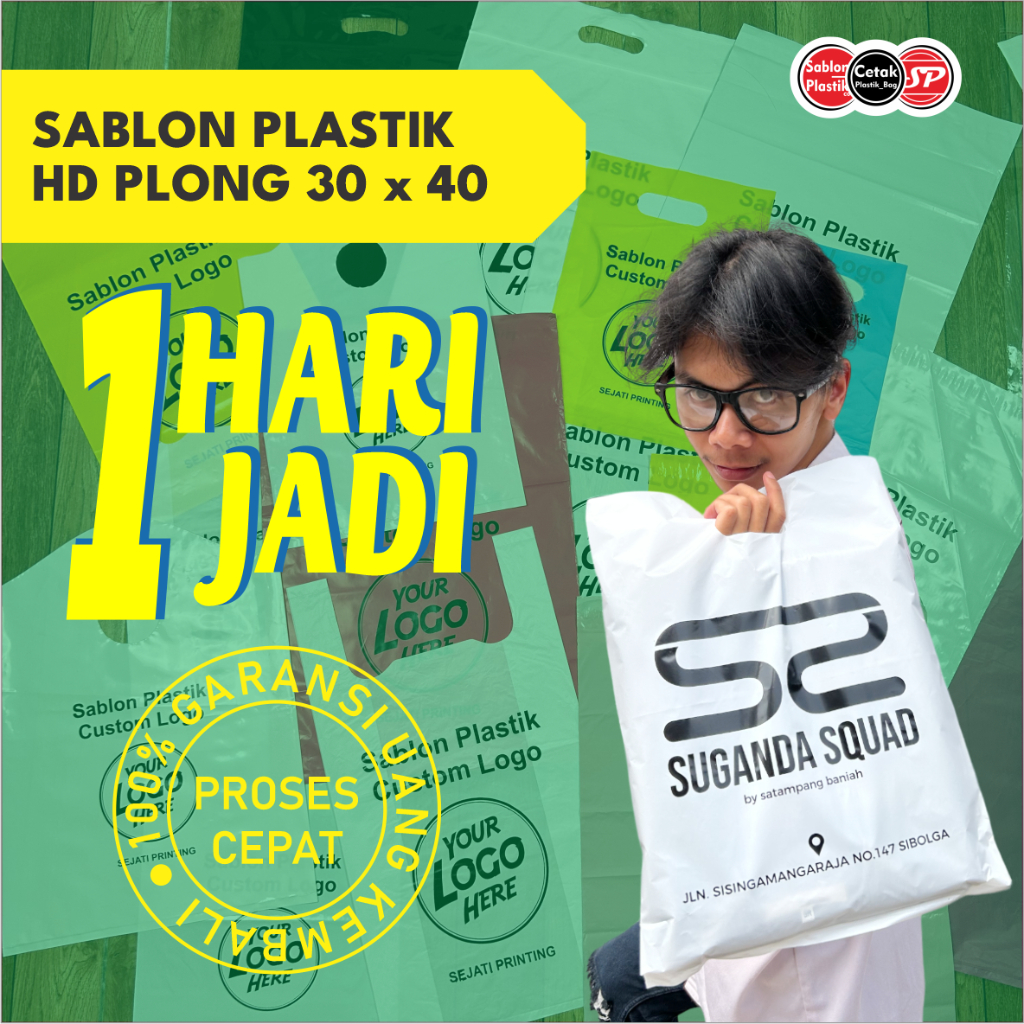 Foto Plastik Sablon Plong HD 30x40 FREE DESIGN bisa COD