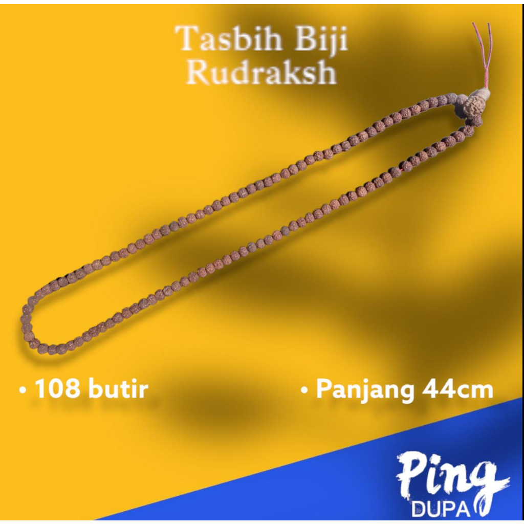 Tasbih Mala Asli Biji Rudraksh Cocok Untuk Media Doa