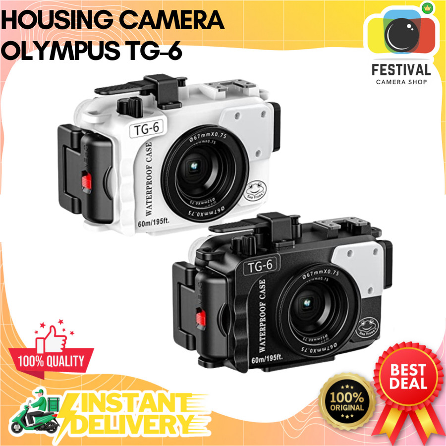 Housing Camera Olympus TG-6 TG6 Diving Underwater Waterproof - Putih