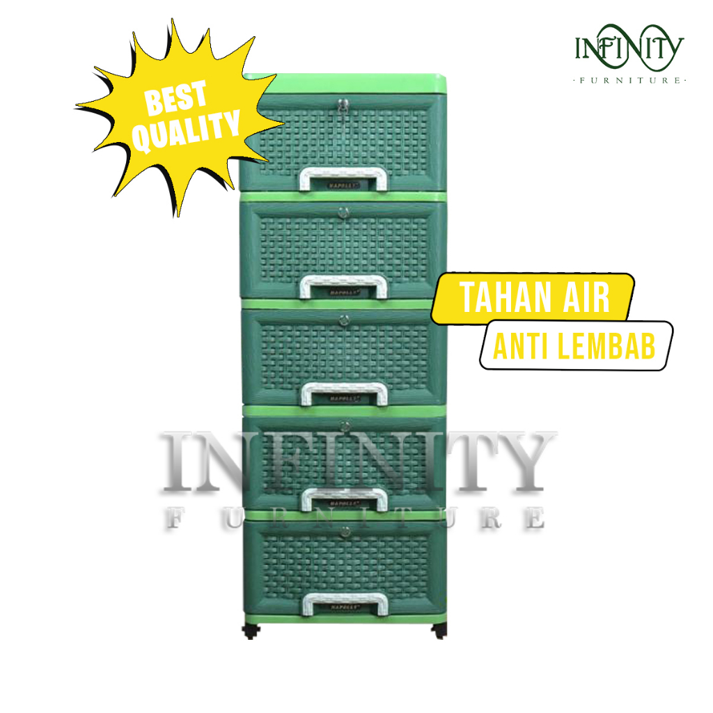 Napolly Lemari Plastik 5 Pintu ALACITAN 500 K1