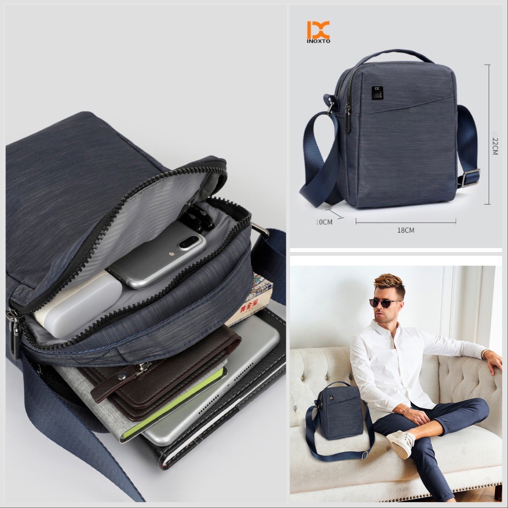 TAS SELEMPANG PRIA waterproof import Sling Bag Kantor Slempang Kerja