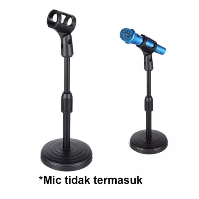 Stand Mic Meja Original Podium Mik Microphone Studio Panitia Hakim Rekaman Vlog Youtuber Konten