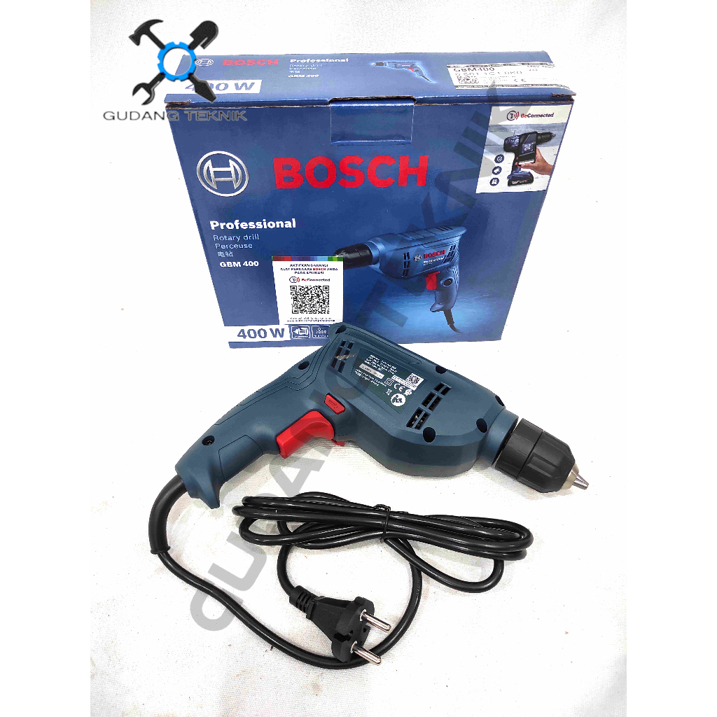 Mesin Bor Tangan 10mm GBM400 BOSCH /  Mesin Bor Listrik 10 mm GBM 400 Elektric Electric Drill GBM-400 BOSCH