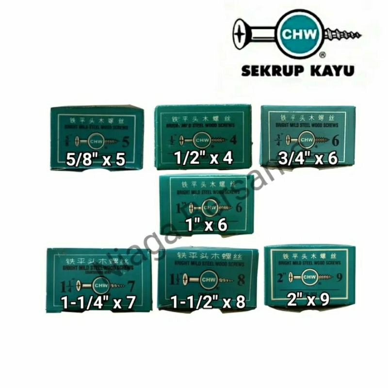 Sekrup Kayu CHW Skrup Baja Serbaguna