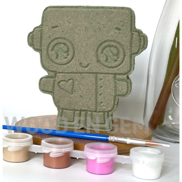

DIY Wood Character Painting Kit Mainan Mewarnai Melukis Kayu Souvenir Kado Hampers Robot WOODENGEM