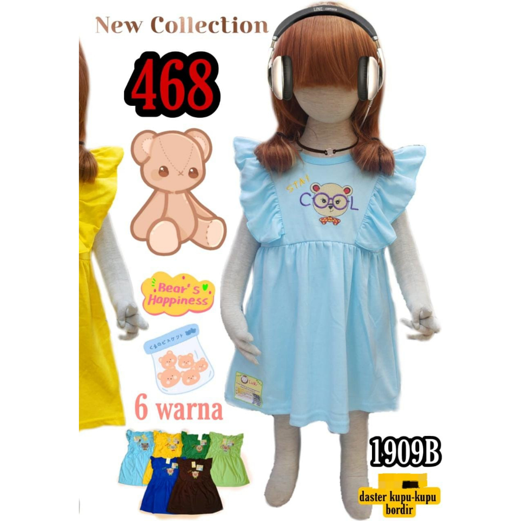 DASTER ANAK SINGLET REMPEL | dress rempel dada leeva daster anak perempuan murah bagus