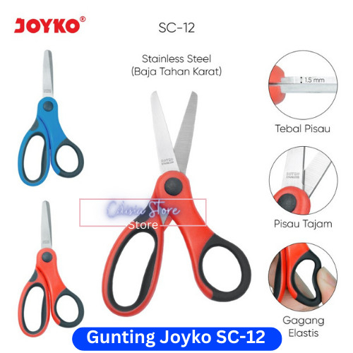 

Gunting Joyko / Gunting Scissors Joyko Kecil SC-12 / Gagang Elastis