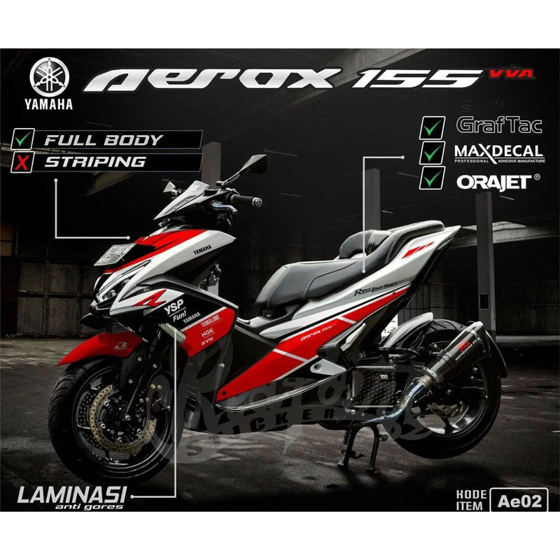 Decal aer*x bahan max decal hologram