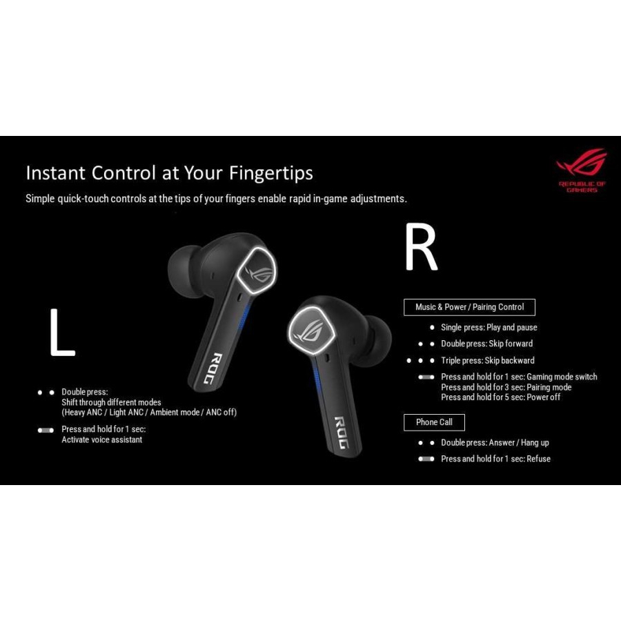 Asus ROG Cetra True Wireless TWS Gaming Earphone