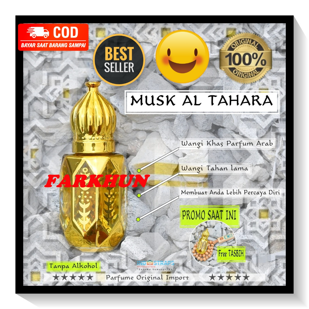 MINYAK WANGI SHOLAT MUSK AL TAHARA MISK THOHARO PUTIH FREE TASBIH ASLI IMPORT ARAB BIBIT PARFUM SALAT TRAVEL KANTOR KERJA PRIA PERFUME ORIGINAL